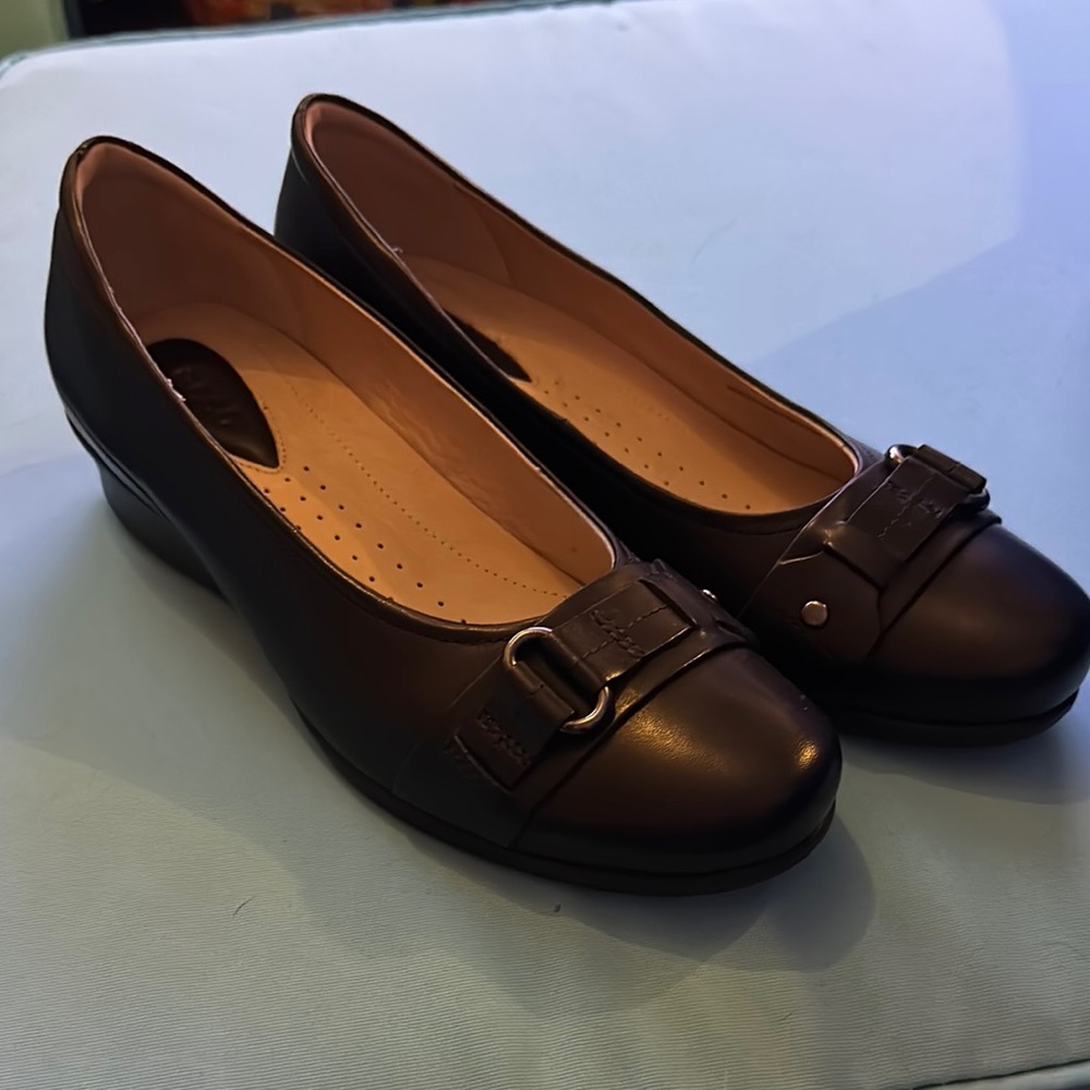 Ecco Black Leather Flats Classic Loafers